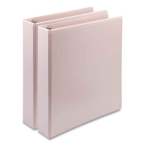Binders | Samsill U69540 Earth's Choice 11 in. x 8.5 in. 1.5 in. Capacity Plant-Based BOHO D-Ring View Binders - Rose (2/Pack) image number 0