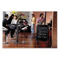 White Boards | MasterVision DKT30505072 23 in. x 33 in. 42 in. Tall Double Sided Aluminum Frame Black Surface Wet Erase Board - Silver image number 4