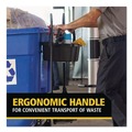 Cleaning Carts | Rubbermaid Commercial 2221459 BRUTE 25.45 in. x 12.82 in. x 15 in. Ergonomic Rotomolded Tilt Truck Handle and Caddy - Black image number 1