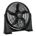  | Alera FAN203 120V 0.65 Amp 20 in. Corded 3-Speed Plastic Super-Circulator Tilt Fan - Black image number 0