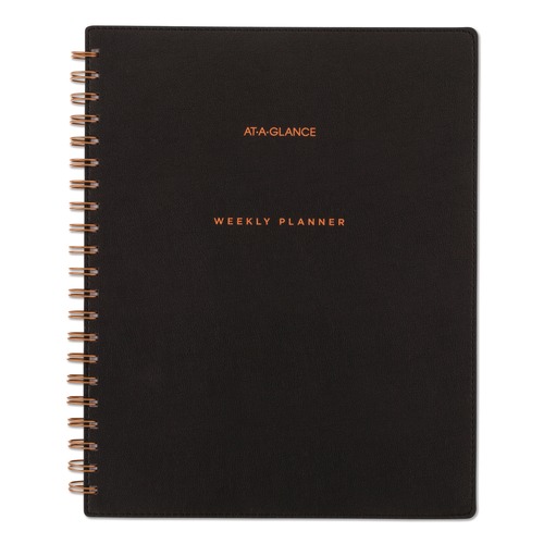 Notebooks & Pads | AT-A-GLANCE YP90501 11 in. x 8.5 in. 12-Month (Jan-Dec 2026) Signature Collection Weekly/Monthly Planner - Black Cover image number 0