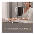 Skin Care & Hygiene | Rubbermaid Commercial FG750411 AutoFoam 1100 ml 5.2 in. x 5.25 in. x 10.9 in. Touch-Free Dispenser - Black/Chrome image number 2