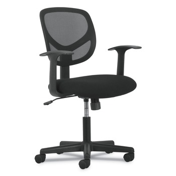 Basyx HVST102 17 in. - 22 in. Seat Height 1-Oh-Two Mid-Back Task Chair Supports Up to 250 lbs. - Black