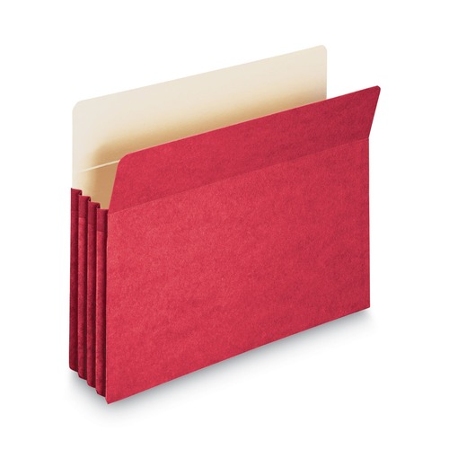 File Jackets & Sleeves | Smead 73231 3.5 in. Expansion Colored File Pockets - Letter Size, Red image number 0