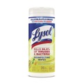Hand Wipes | LYSOL Brand 19200-81145 7 in. x 7.25 in. 1-Ply Disinfecting Wipes - Lemon and Lime Blossom White image number 0
