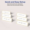 Business Cards | Avery 35701 3.75 in. x 1.44 in. Tent Cards - White/Gold (6 Cards/Sheet, 25 Sheets/Pack) image number 3