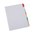 Dividers & Tabs | Universal UNV20819 11 in. x 8.5 in. 8-Tab Deluxe Write-On/Erasable Tab Index - White, Assorted Tabs (1 Set) image number 0