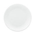  | AJM Packaging Corporation CP6OAWH 6 in. Diameter Coated Paper Plates - White (100/Pack, 12 Packs/Carton) image number 2
