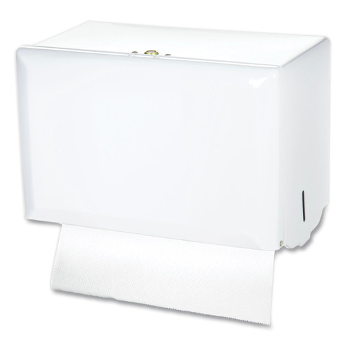 Paper Towels and Napkins | San Jamar T1800WH 10.75 in. x 6 in. x 7.5 in. Singlefold Paper Towel Dispenser - White image number 0
