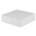 Food Trays, Containers, and Lids | SCT 953 9 in. x 9 in. x 2.5 in. Non-Window Paper Bakery Boxes - White (250/Carton) image number 0