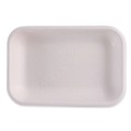 Food Trays, Containers, and Lids | Eco-Products EP-SCRC12NFA 7 in. x 4.75 in. x 1 in. 12 oz. WorldView Vanguard Sugarcane Fiber Rectangular Container - White (400/Carton) image number 5