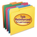 File Folders | Smead 11993 0.75 in. Expansion Reinforced 1/3-Cut Top Tab Colored File Folders - Letter Size/Assorted Colors (100/Box) image number 1