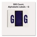 Back to School Sale | Smead 67077 1 in. x 1.25 in. G Color-Coded End Tab Filing Labels - White (1-Roll) image number 1