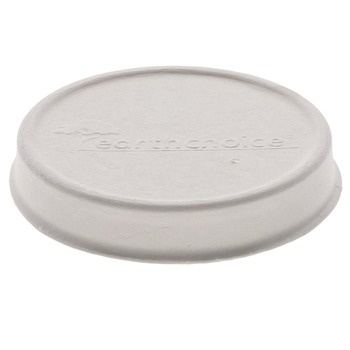CUPS AND LIDS | Pactiv Corp. LMC81216ECBB 4 in. EarthChoice PFAS-Free Compostable Sugarcane Soup Cup Lid - White (500/Carton)