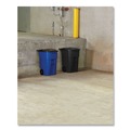 Trash & Waste Bins | Rubbermaid Commercial FG9W2700BLUE Brute 50 Gallon Square Plastic Rollout Container - Blue image number 3