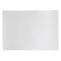  | Hoffmaster PM32052 9-1/2 in. x 13-1/2 in. Knurl Embossed Scalloped Edge Placemats - White (1000/Carton) image number 1