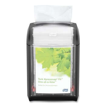 Tork 7232000 4.4 x 5.6 x 6.7 Xpressnap Fit Tabletop Napkin Dispenser - Black