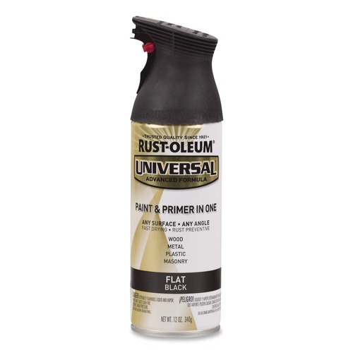 Painting | Rust-Oleum 245198 12 oz Universal Premium Spray Paint - Flat Black image number 0