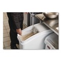 Just Launched | Rubbermaid Commercial FG360088WHT 20.57 Gallon 13-1/8 in. x 29-1/4 in. x 28 in. ProSave Mobile Ingredient Bin - White image number 4