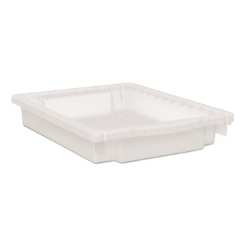 HON HFMBIN3 Flagship 12.75 in. x 16 in. x 3 in. 1 Section Storage Bins - Translucent White
