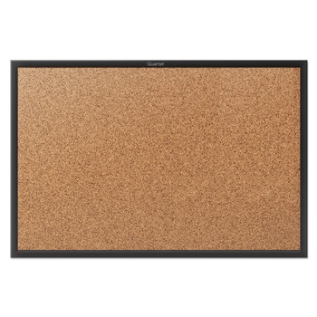 Quartet 2303B 36 in. x 24 in. Classic Series Cork Bulletin Board - Tan Surface, Black Aluminum Frame