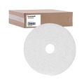  | Boardwalk BWK4020WHI 20 in. Diameter Polishing Floor Pads - White (5/Carton) image number 1