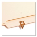 Dividers & Tabs | Smead 67925 0.5 x 1 Yearly End Tab File Folder Labels - Brown (25/Sheet, 10 Sheets/Pack) image number 4