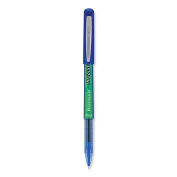 OFFICE AND OFFICE SUPPLIES | Pilot 26301 0.5 mm Extra-Fine Precise V5 BeGreen Stick Roller Ball Pen - Blue Ink, Blue Barrel (1-Dozen)