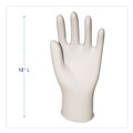 Disposable Gloves | Boardwalk BWK345LBX 4.4 mil 12 in. Long Powder-Free General-Purpose Latex Gloves - Large, Natural (100/Box) image number 2