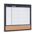 Mailroom Equipment | MasterVision MX04511161 24.21 in. x 17.72 in. 3-in-1 MDF Frame Combo Planner - White/Black image number 1
