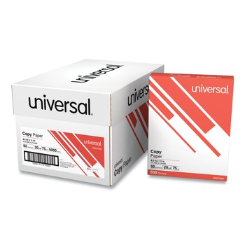 Universal UNV21200 8.5 in. x 11 in. 92 Bright Copy Paper - White (10/Carton)