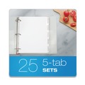 File Folders | Oxford 11314EE 11 in. x 8.5 in. 5-Tab Custom Label Tab Dividers with Self-Adhesive Tab Labels - White (25/Box) image number 6