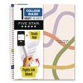 Notebooks & Pads | Five Star 820233F Simple Waves Organic Lines Notebook with Study App, 1-Subject, Med/College Rule, Assorted Cover Color (80) 11 x 8.5 Sheets image number 0