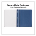 Report Covers & Pocket Folders | Universal UNV57122 0.5 in. Capacity 8.5 in. x 11 in. Prong Fastener Clear Front Report Cover - Clear/Dark Blue (25/Box) image number 3