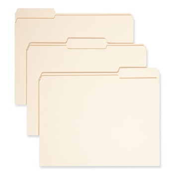 Smead 10405 1.5 in. Expansion 1/3-Cut Tab Expandable Heavyweight File Folders - Letter Size/Manila (50/Box)