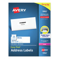 Labels | Avery 05962 Easy Peel 1.33 in. x 4 in. Address Labels with Sure Feed Technology - White (3500/Box) image number 0