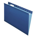 File Folders | Pendaflex 04153 1/5 NAV 1/5-Cut Tabs Legal Size Colored Reinforced Hanging Folders - Navy (25/Box) image number 0