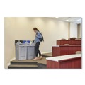 Trash & Waste Bins | Rubbermaid Commercial 2171554 Slim Jim 33 gal 1-Stream Landfill Resin Recycling Station - Gray image number 1