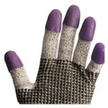 Cleaning Gloves | Ansell KCC 97431 230 mm Length G60 Purple Nitrile Gloves - Medium/Size 8, Black/White (12 Pairs/Carton) image number 1