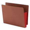 File Folders | Smead 73686 3.5 in. Expansion Drop-Front End Tab File Pockets - Redrope/Red/Letter Size (10/Box) image number 0