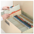File Folders | Smead 14091 8 SafeSHIELD Fasteners 2/5-Cut Tabs 3 Dividers Letter Size Pressboard Classification Folders - Gray-Green (10/Box) image number 5