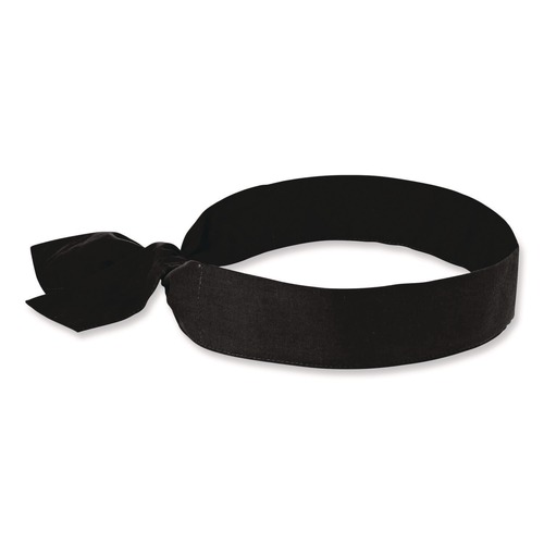 Safety & First Aid | Ergodyne 12332 Chill-Its 6700 One Size Fits Most Cooling Bandana Polymer Tie Headband - Black image number 0