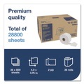 Toilet Paper | Tork 106390 2-Ply Septic Safe Premium Bath Tissue Roll with OptiCore - White (36/Carton) image number 5