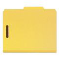 File Folders | Smead 14064 2 in. Expansion Recycled Pressboard 6-Fastener Classification Folders - Letter Size/Yellow Exterior (10/Box) image number 1
