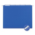 Back to School Sale | Universal UNV14116EE Deluxe Bright Color 1/5-Cut Tab Letter Size Hanging File Folders - Blue (25/Box) image number 0