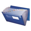 File Folders | Smead 70876 9 in. Expansion 1/12-Cut Tabs 12 Sections Letter Size Elastic Cord Closure Expanding File With Color Tab Inserts - Blue image number 0