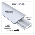 White Boards | Quartet GDP186 18 in. x 6 in. Glass Dry Erase Desktop Computer Pad - White Surface image number 4