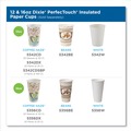 Just Launched | Dixie 5342DX PerfecTouch 12 oz.Paper Hot Cups - Coffee Haze Design (25/Sleeve, 20 Sleeves/Carton) image number 3