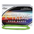 Rubber Bands | Alliance 02005 1 lbs. Box Size 117B 0.08 in. Gauge X-Treme Rubber Bands - Lime Green (1-Box) image number 1