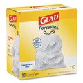 Trash Bags | Glad 22541 ForceFlex Kitchen Drawstring Trash Bags, Drawstring, 13 gal, Unscented, 23.47 x 25.38, White, 110 Bags/Box, 3 Boxes/Carton image number 2